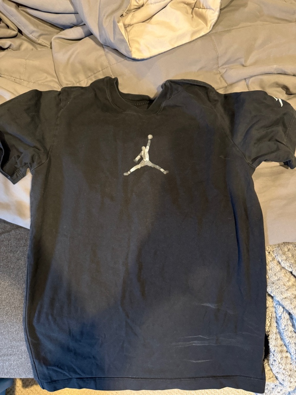 Jordan Black Tee with Red Jumpman Logo